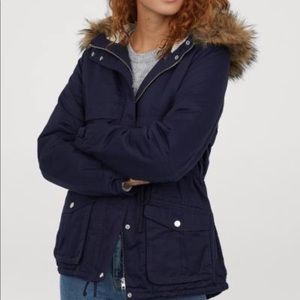 Navy parka jacket